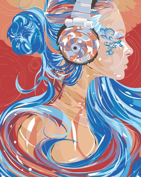 Яркая девушка рисунок