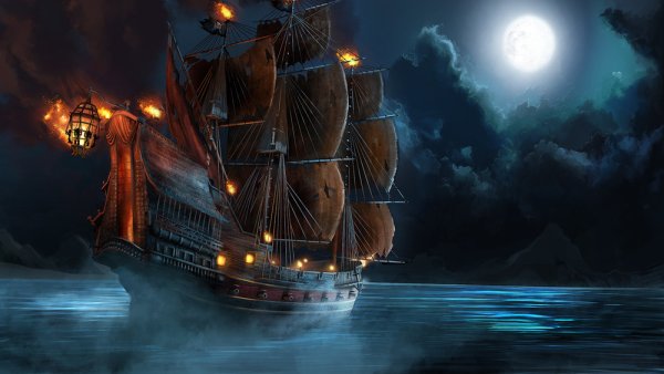 Остров пиратов Карибского моря арт