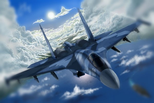 Военный самолет Су 35