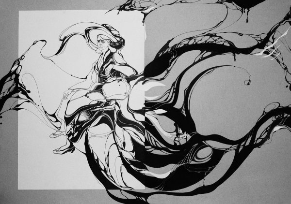 Красивая Графика тушью