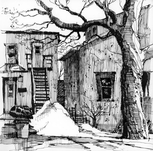 Рисунки тушью