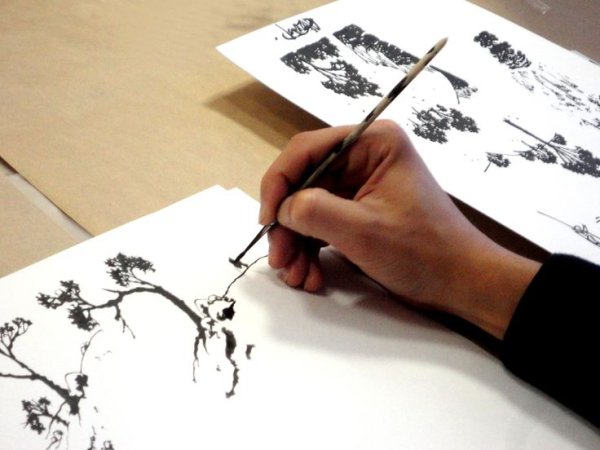 Ушин художник линогравюра