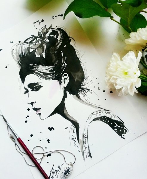 Графические работы тушью