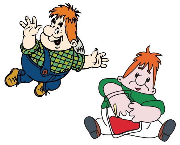 Карлсон с тортом картинка на прозрачном фоне