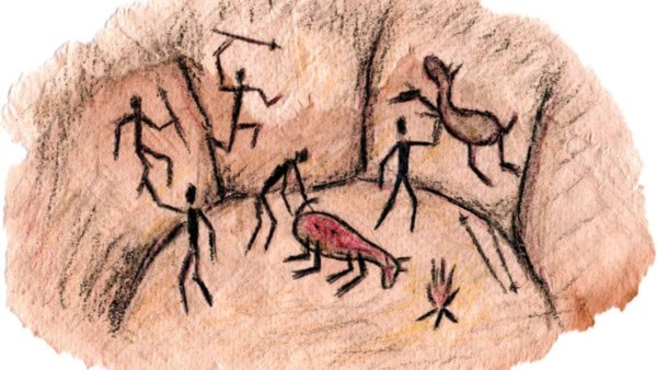 Имитация наскальной живописи