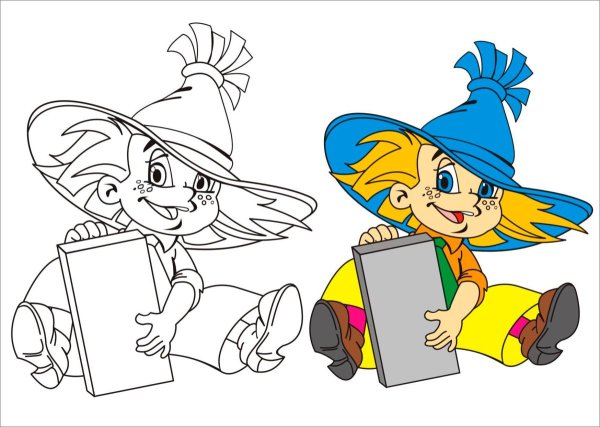 Незнайка на белом фоне