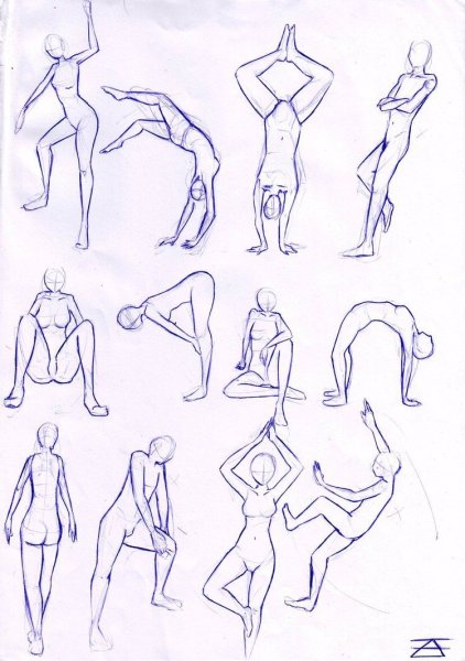 Позы человека для зарисовок