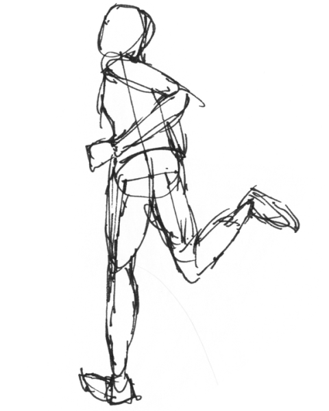 Фигура человека в движении