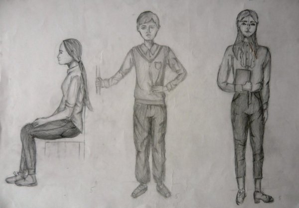 Рисование фигуры человека с натуры