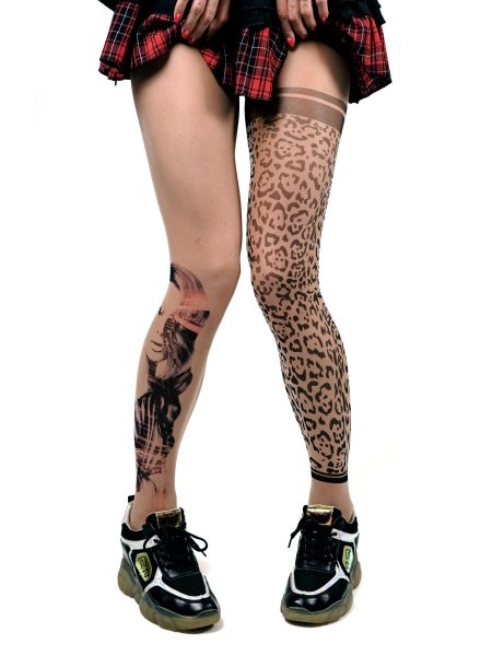 Плотные колготки с рисунком