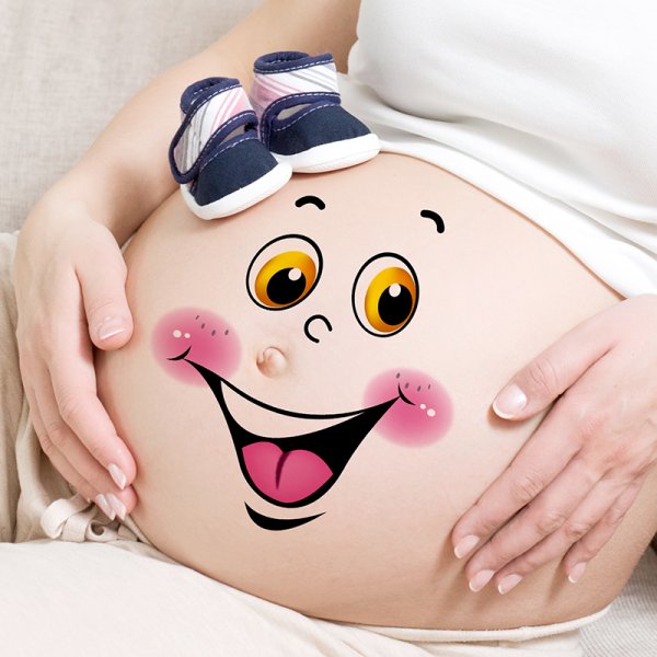 Разрисованные животики беременных