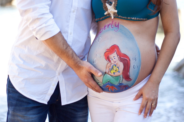 Бодиарт беременных животиков