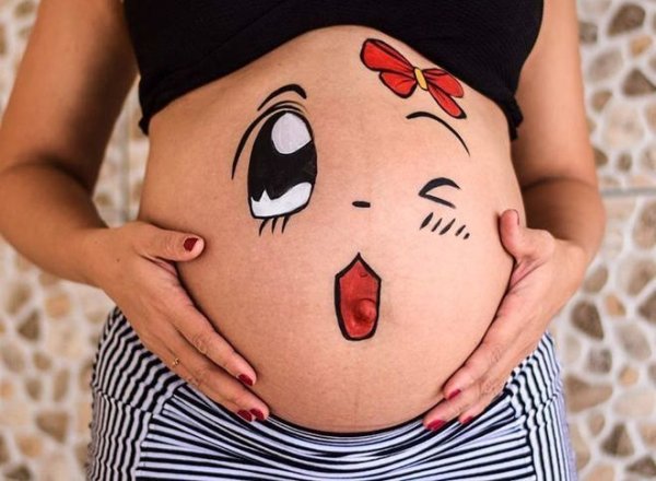 Рисунки на животике беременной загрузка