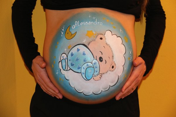 Аквагрим на животе