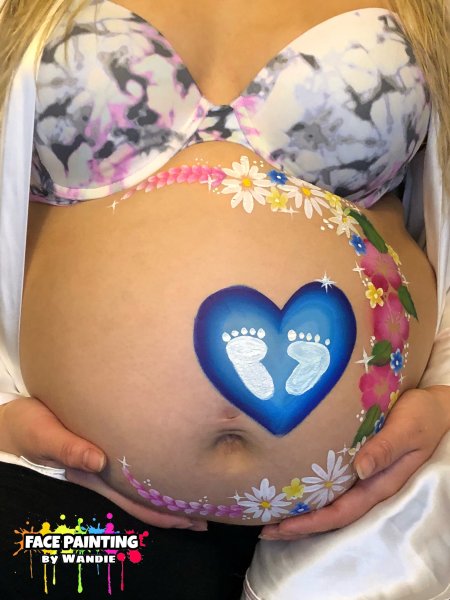 Рисунки на животе у беременных