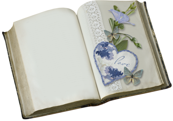 Красивая книга на прозрачном фоне