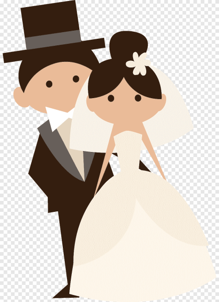 Жених и невеста вектор