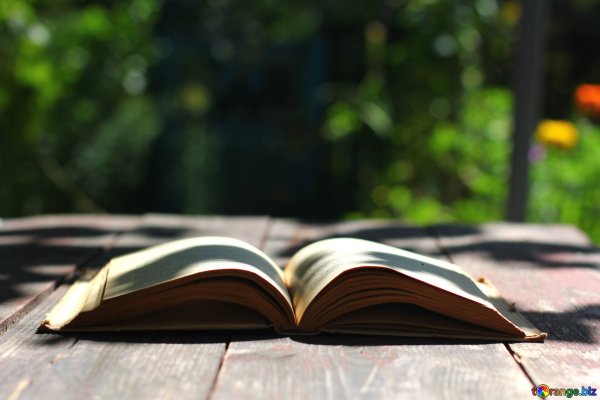 Раскрытая книга на столе