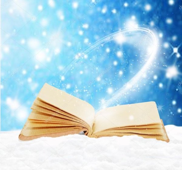 Книга на зимнем фоне