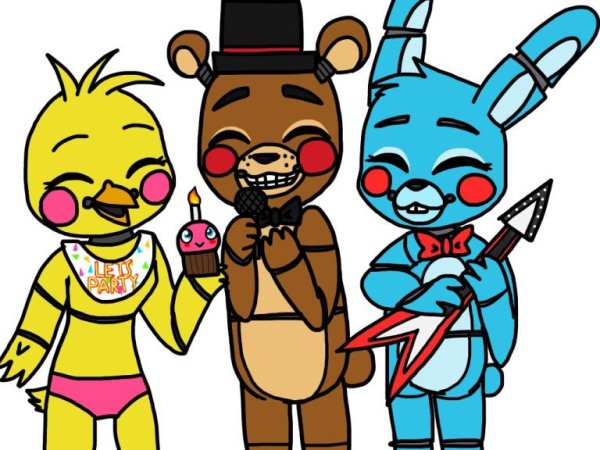 Рисунки Фредди и Бонни