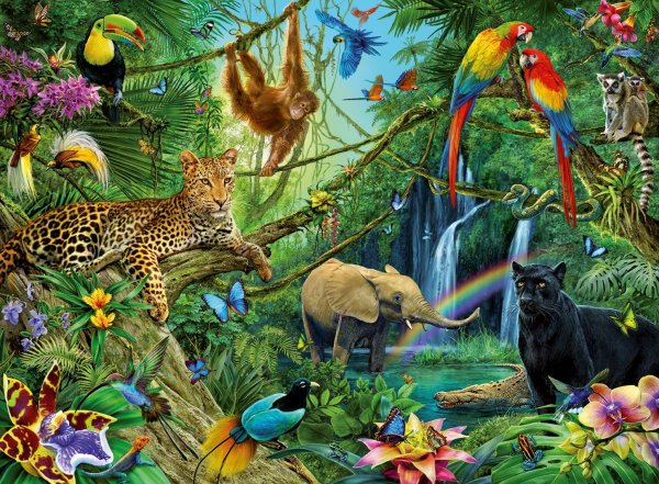 Пазл Ravensburger XXL джунгли (12660), 200 дет.