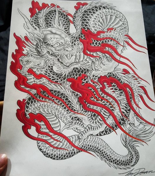 Ориентал Япония дракон