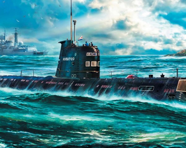 Обои с подводными лодками