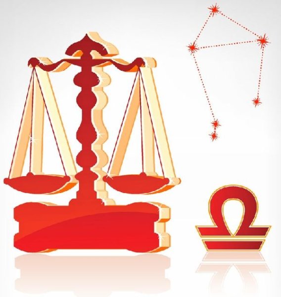 Весы знак зодиака красный