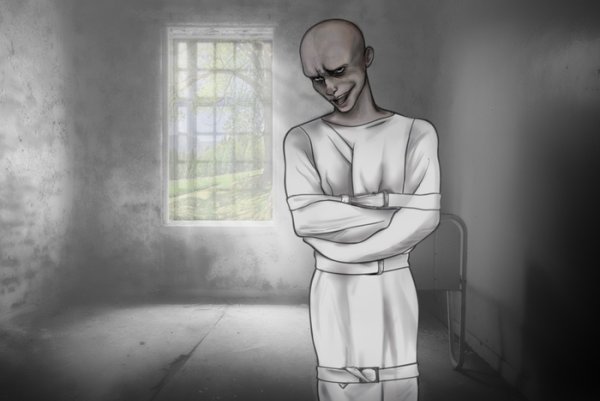Псих в смирительной рубашке арт
