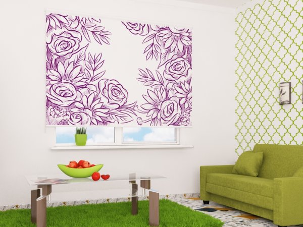 Рулонные шторы розарий
