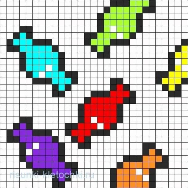 Маленткие рисункимпо улеточкам