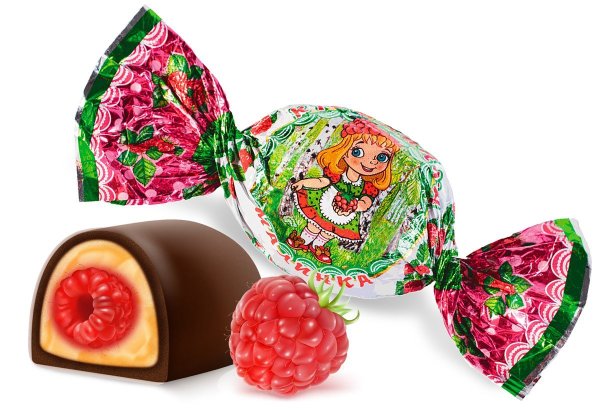 Конфеты на прозрачном фоне