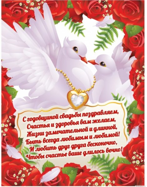 Поздравления сгодовшиной свадьбы