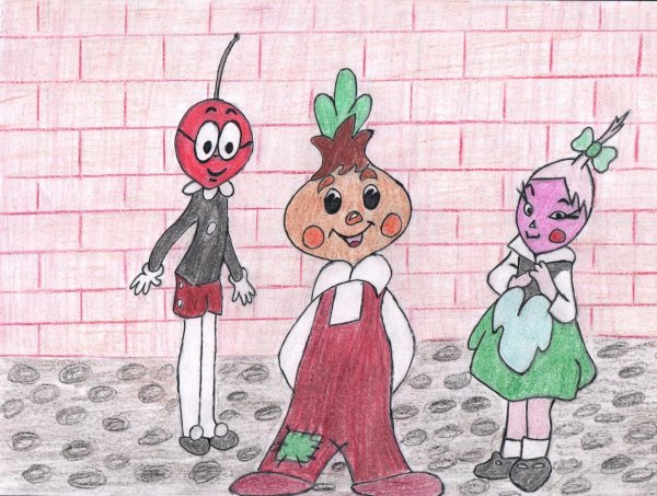 Герои мультика Чиполлино