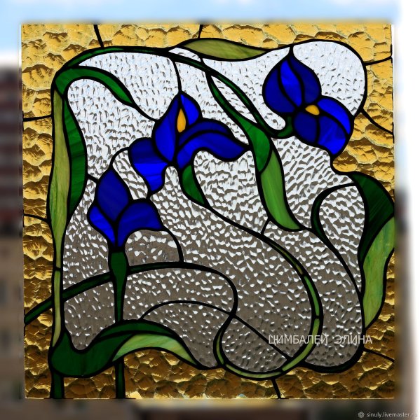 Витражи Тиффани ирисы