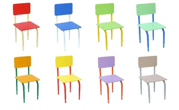 Стул детский на металлокаркасе регулируемый