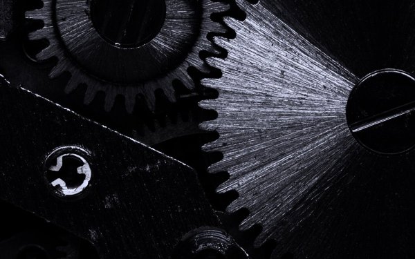 Шестеренки на черном фоне