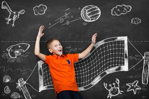 Портрет мелом на доске