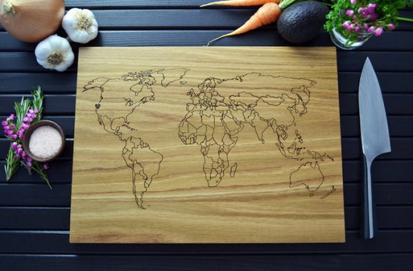 Узоры на деревянной доске