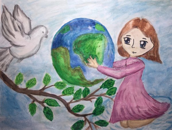 Детские рисунки о мире