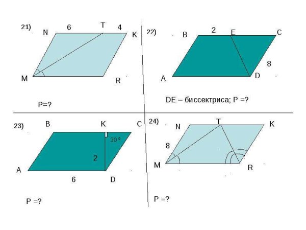Противолежащие стороны параллелограмма равны