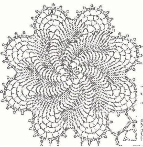 Маленькие салфетки крючком