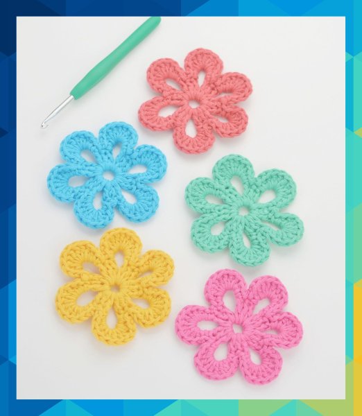 Вязаные цветы крючком