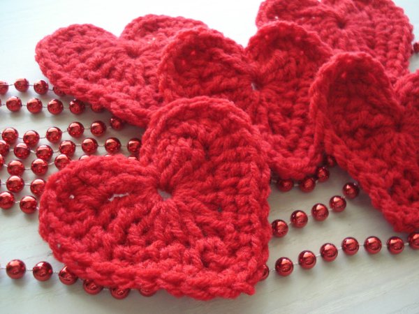 Сердечко связанное крючком