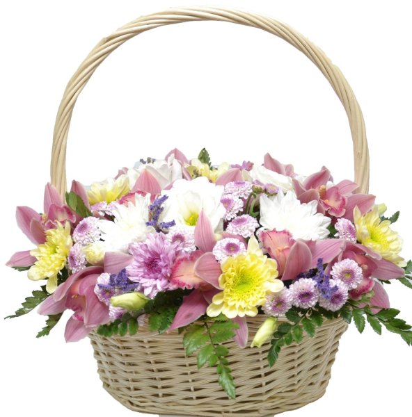 Цветы в корзине