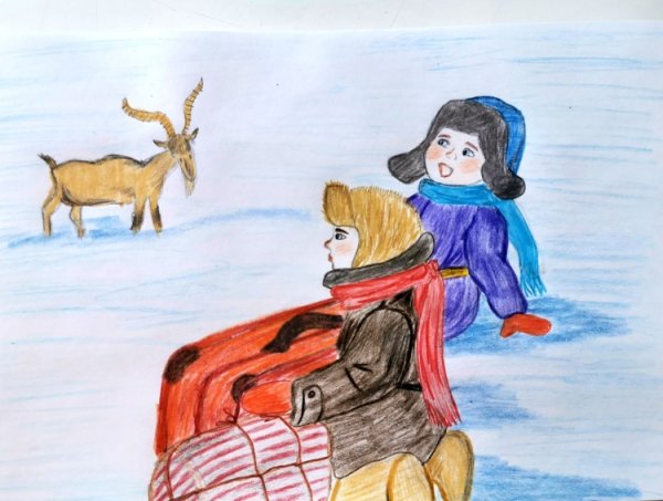 Рисунок к сказке Чук и Гек