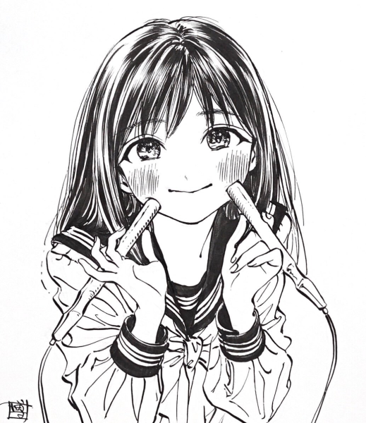 Аниме девушки Манга