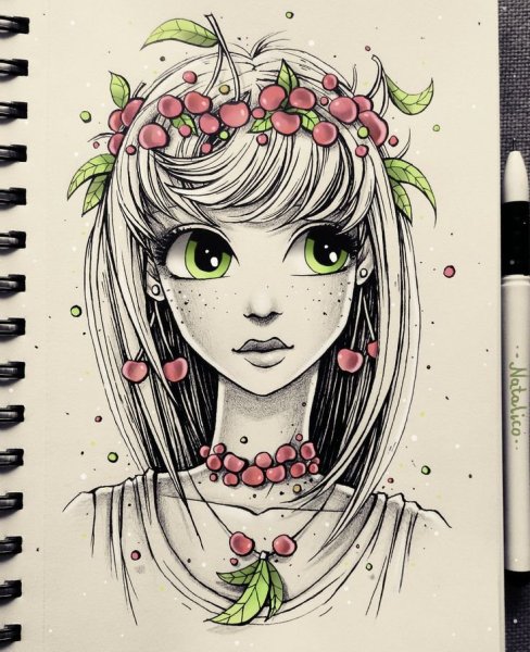 Рисунки для скетчбука девочки