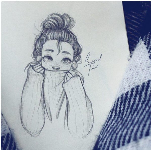 Арт цветными карандашами