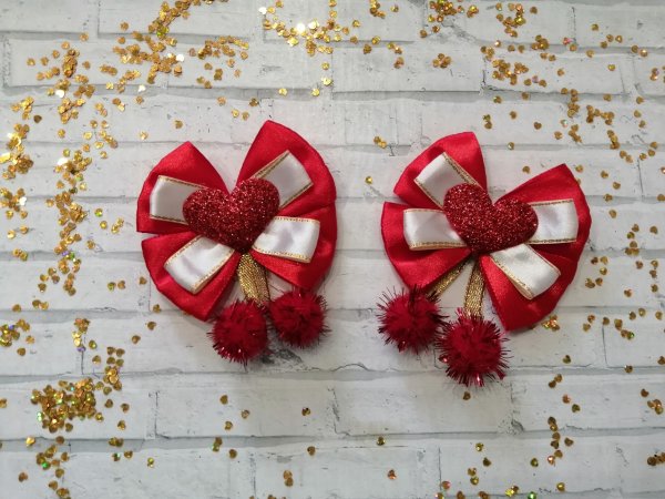 Новогодние бантики для волос